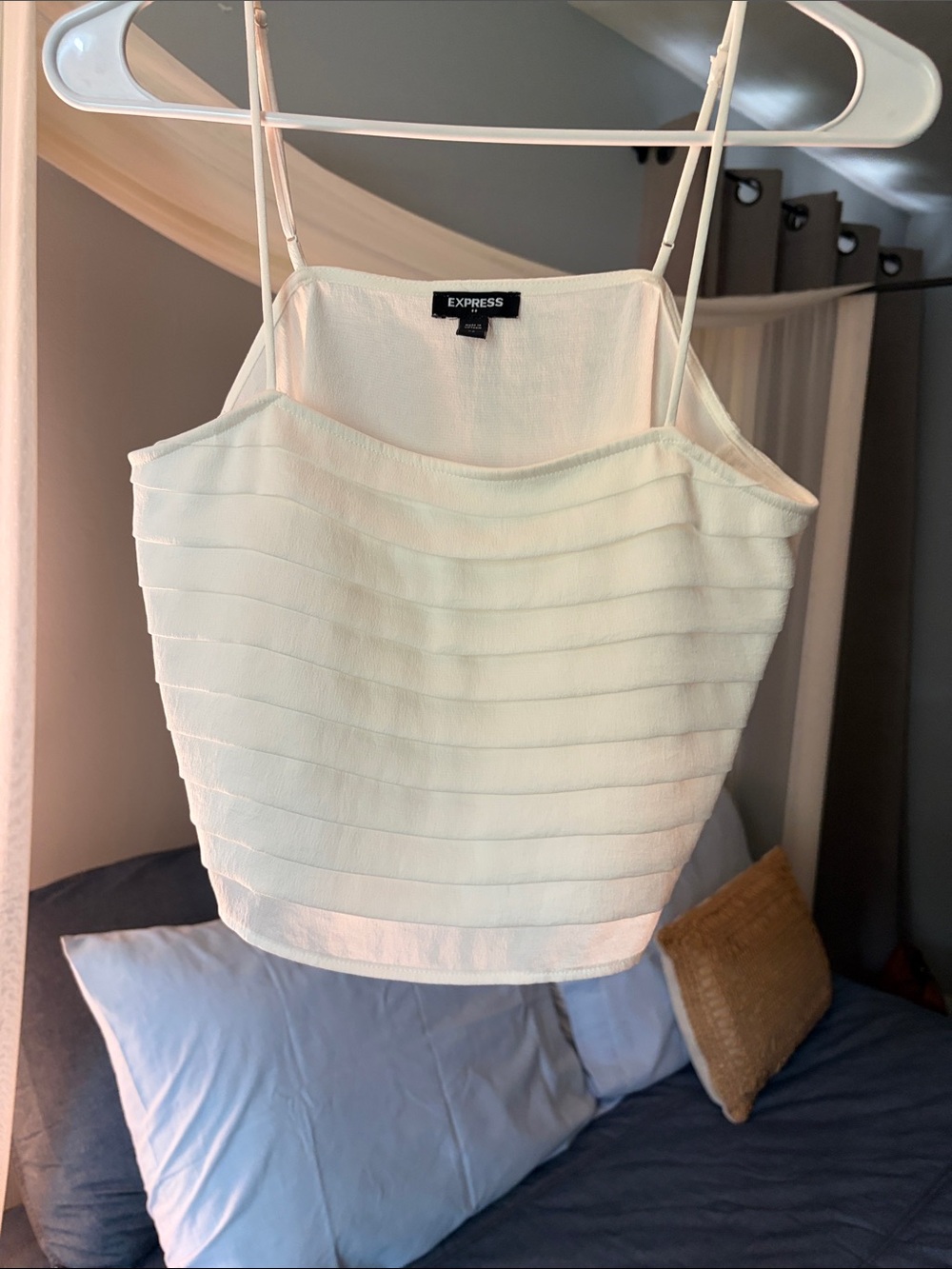 Express Cream Textured Bandage Cami